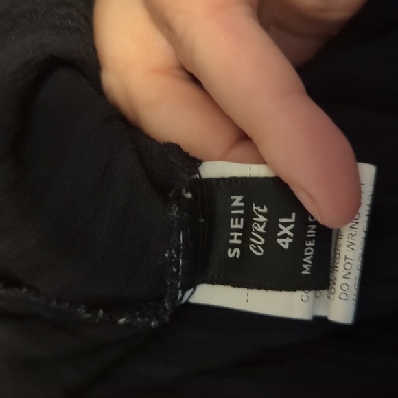 Shein Curve Black Embossed Maxi Dress with Cutout Women's Size 4X - Picture 3 of 5